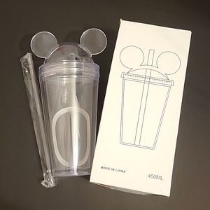 Mickey Mouse-like Ears Clear Tumbler